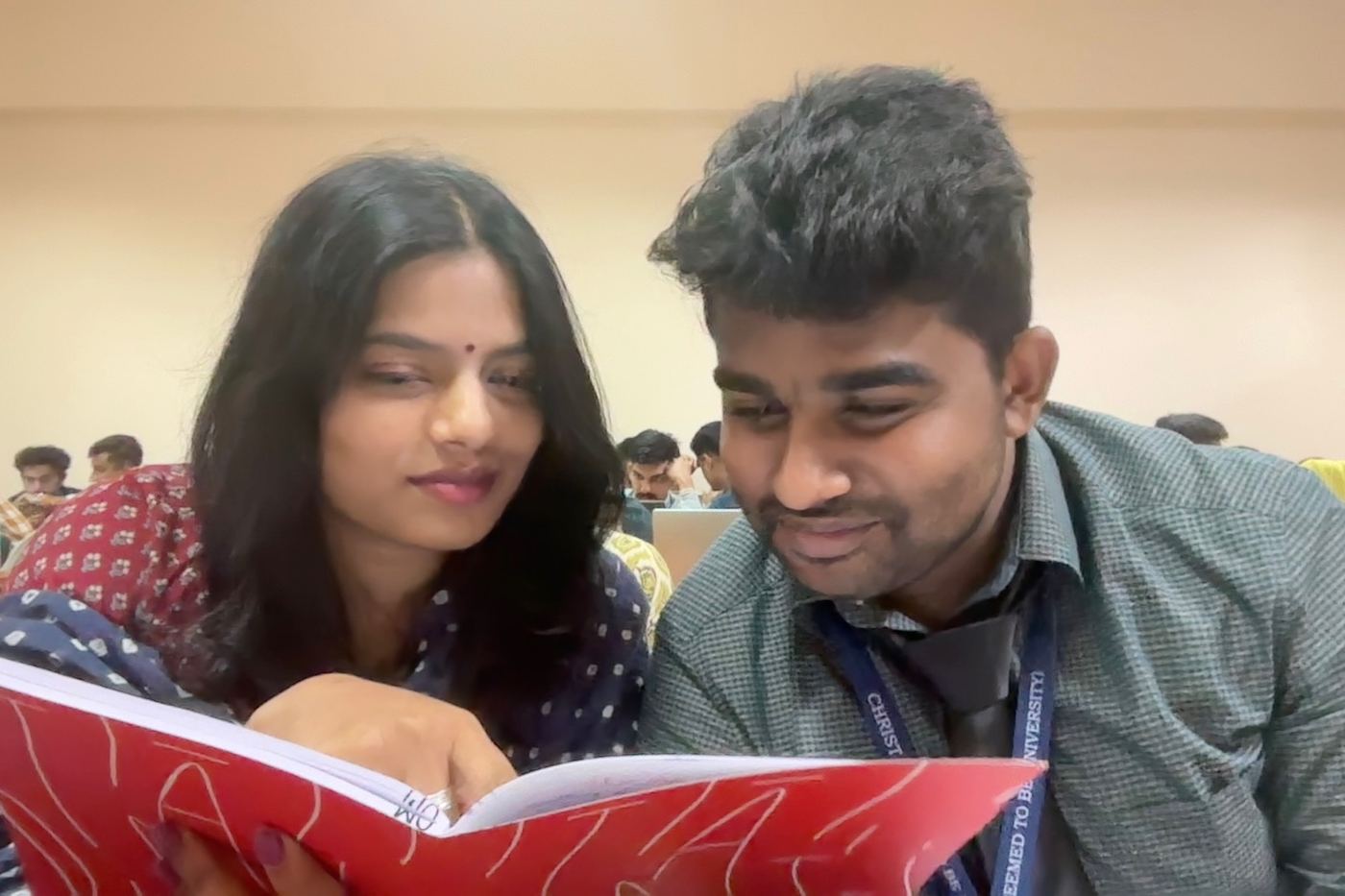 Roshan R Sivakumar with buddy Sindhura Lukka at Christ University Bengaluru