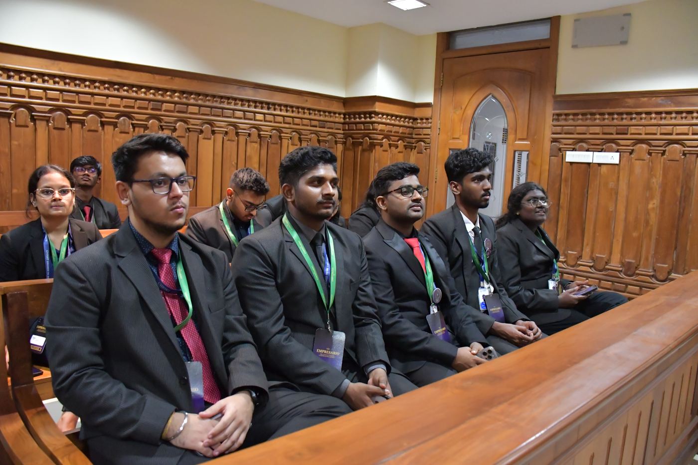 Roshan R Sivakumar with Pioneer Club members at an event at Christ University Bengaluru