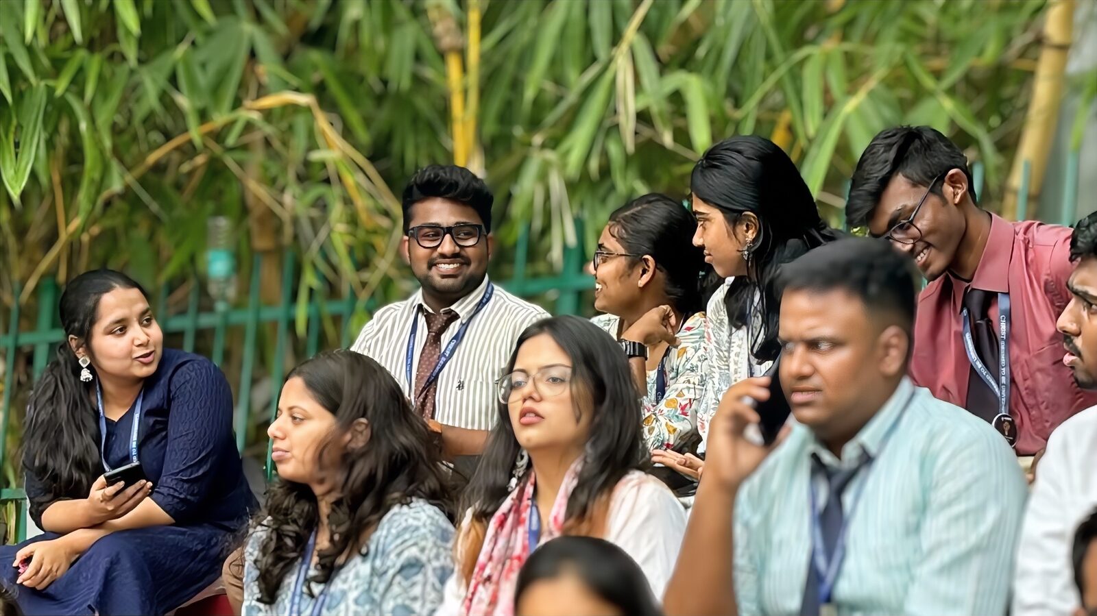 Roshan R Sivakumar with his Pioneer Club peers at Christ University