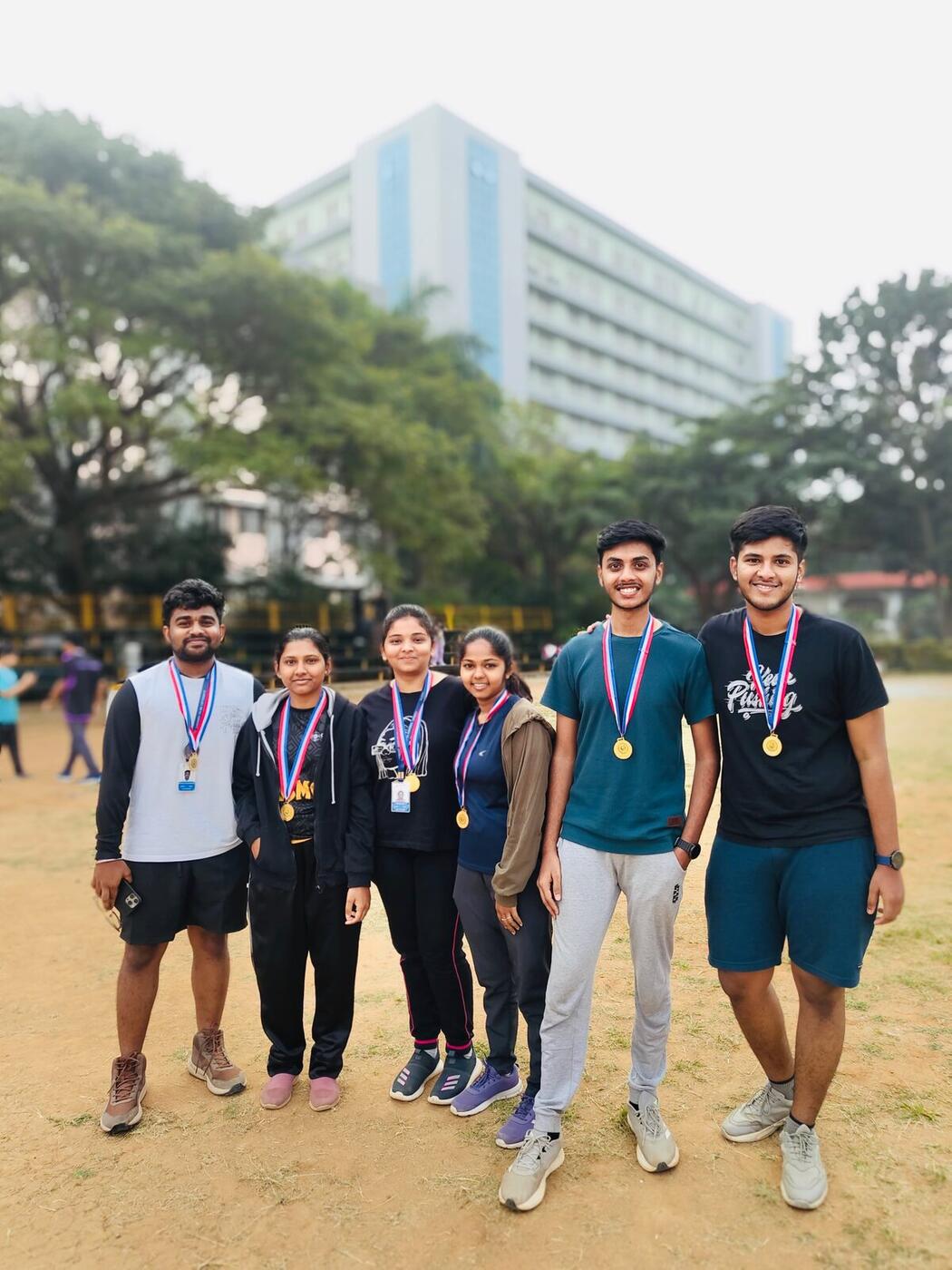 Roshan R Sivakumar with friends he met during a marathon in Bangalore