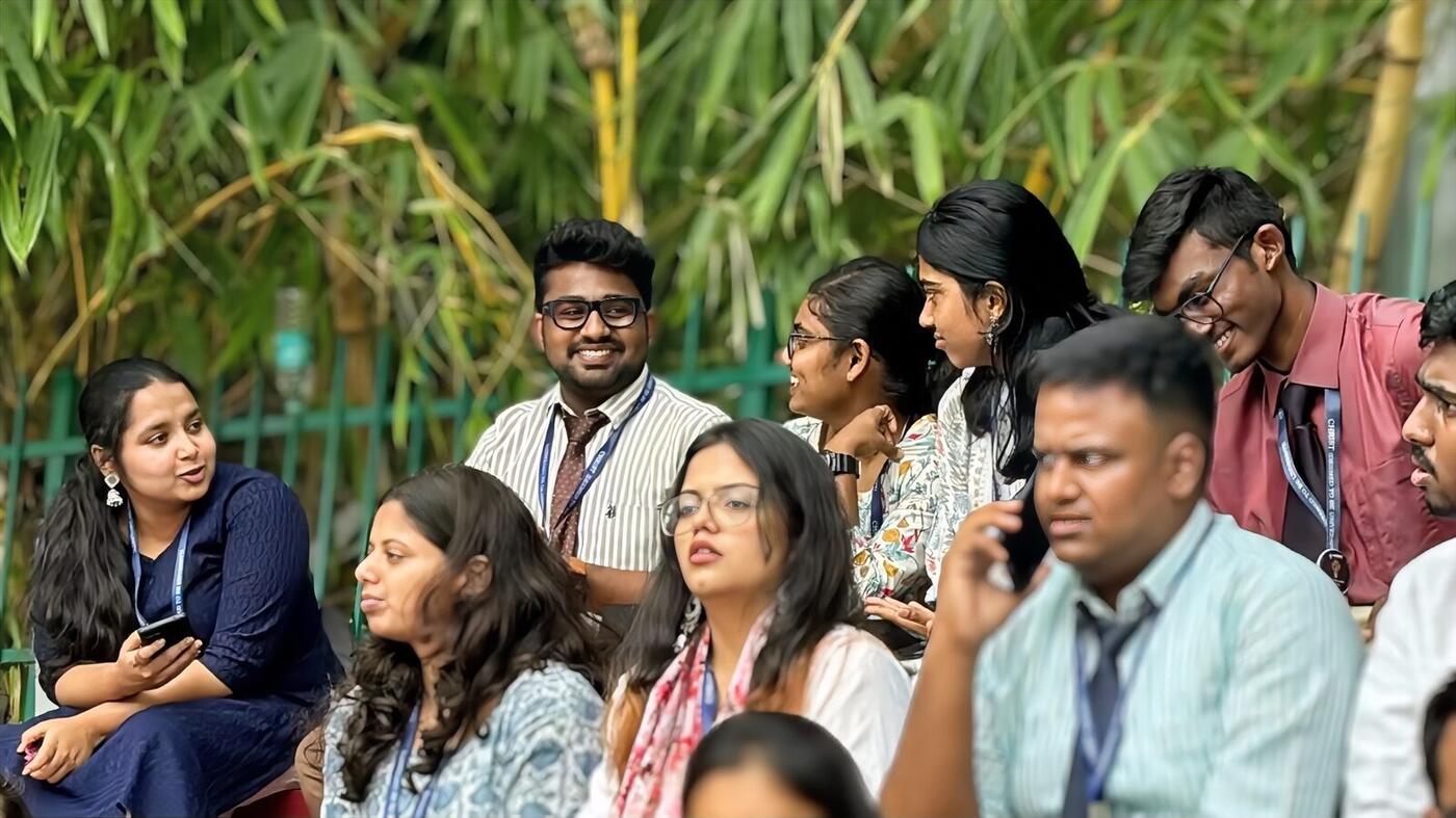 Roshan R Sivakumar with his Pioneer Club peers at Christ University