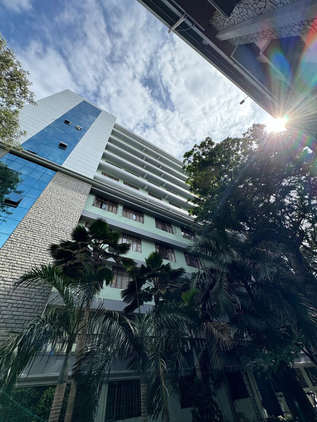 Side view of the Christ University School of Business and Management building