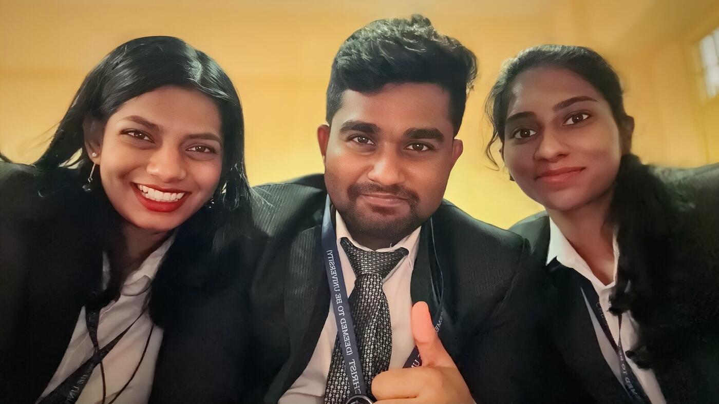 Roshan R Sivakumar with Team Dawgs during Chrizellenz 2024 at Christ University