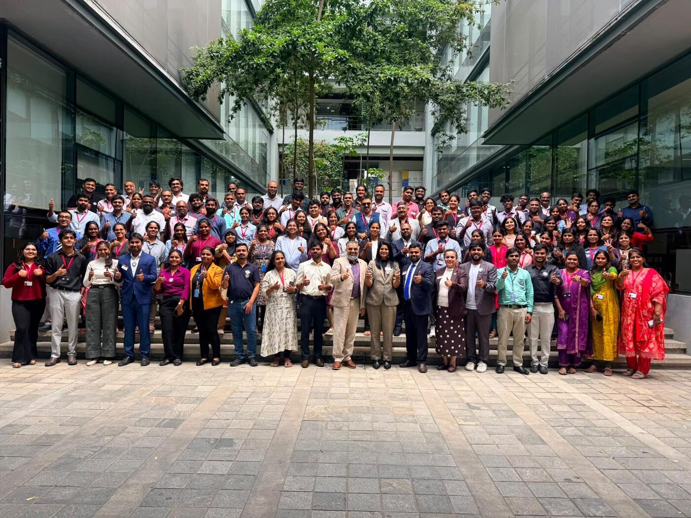 Roshan R Sivakumar group picture during the Toastmasters International District 230 Club Officer Training