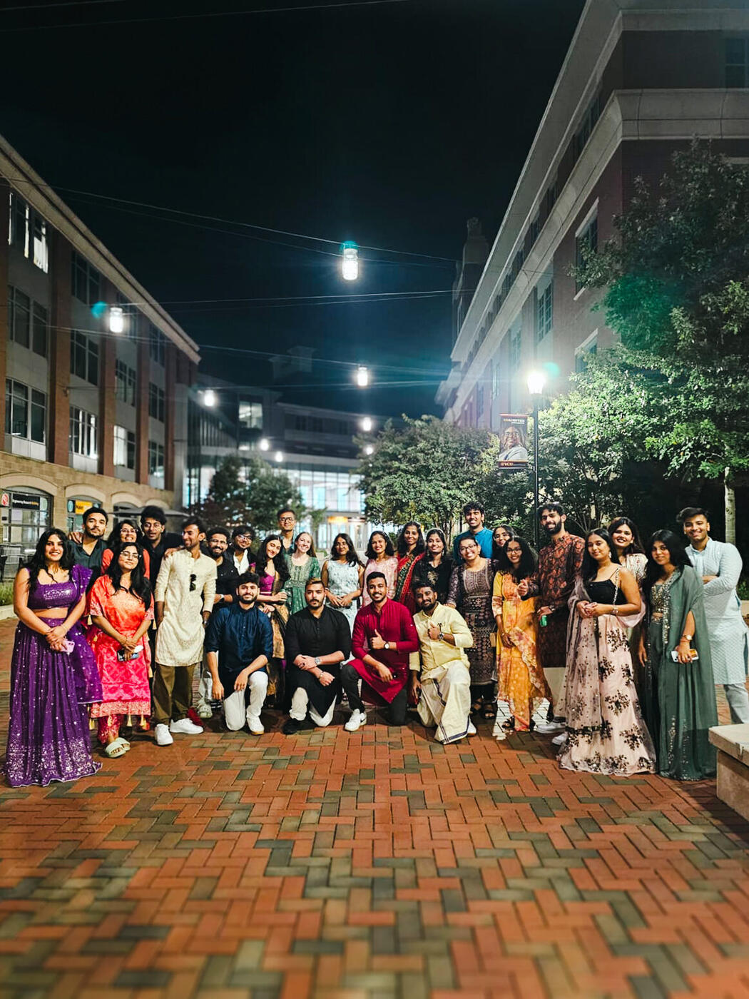 Roshan R Sivakumar celebrating Diwali with fellow Indian students at VCU