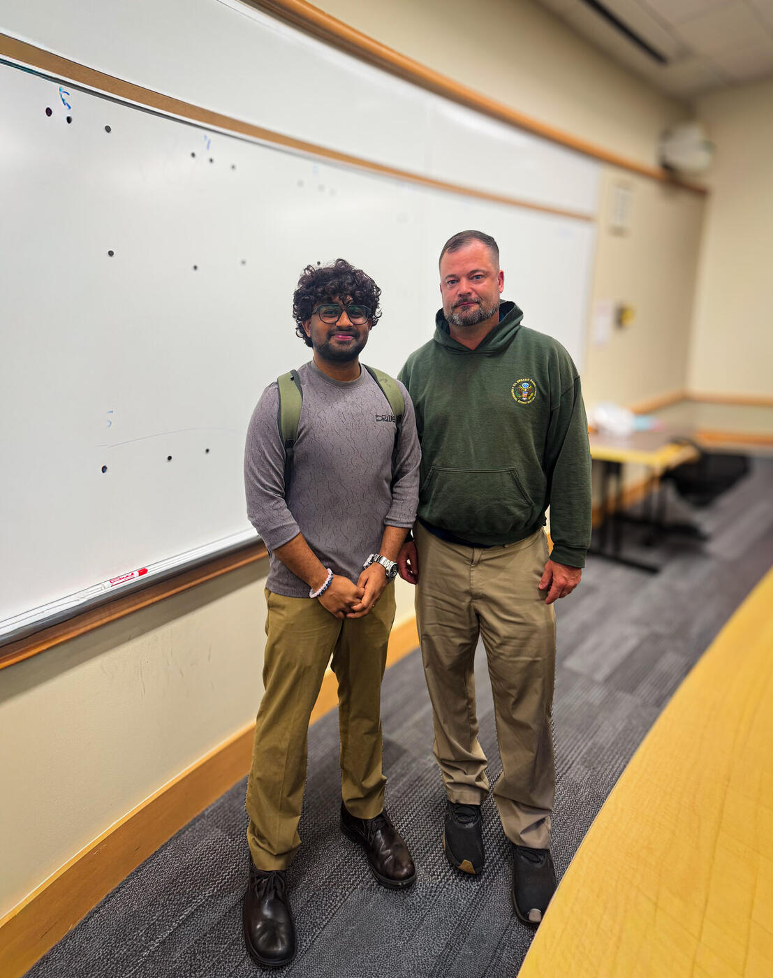 Roshan R Sivakumar with Professor James Eggleston at VCU