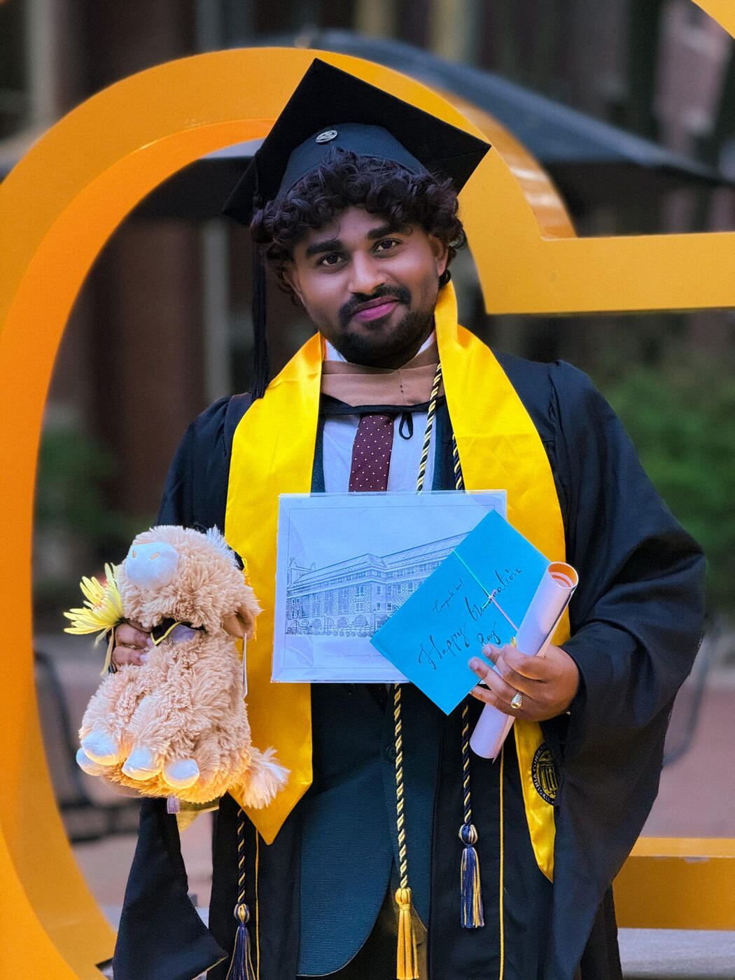 Roshan R Sivakumar at his VCU graduation ceremony, Richmond, Virginia