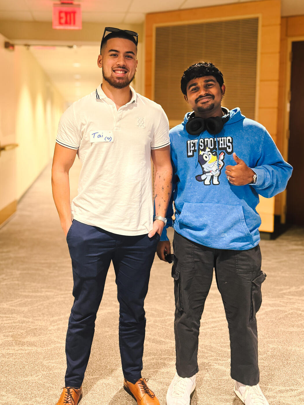 Roshan R Sivakumar meeting musician TaiCobra at VCU